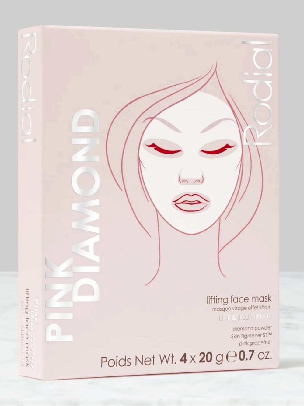 Rodial Pink Diamond Lifting Face Mask Box of 4 BRAND NEW/SEALED